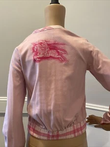 Pink Burberry Little Girls Coat Size 12 Yr - Picture 1 of 5