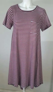 LuLaRoe Women's Dress Carly Size XS Ribbed Striped Short Sleeve  D - Picture 1 of 7