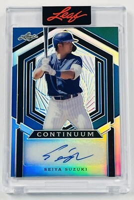 Seiya Suzuki 2023 Leaf Metal Continuum Autograph #8/48 - Image 1 of 2