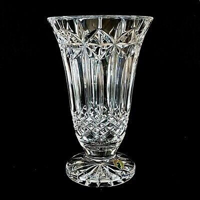 1 (One) WATERFORD BALMORAL Cut Crystal 8.5 In Footed Vase - Signed DISCONTINUED • 89.99$