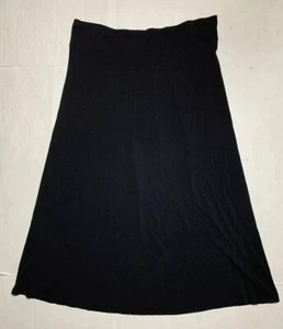 Eileen Fisher Sheer Silk Maxi Skirt Elastic Waist Black Size M - Picture 1 of 6
