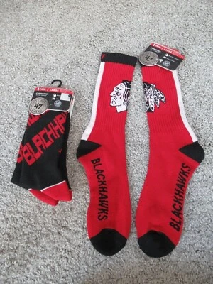 Chicago Blackhawks НХЛ хоккей '47 мужской амортизированный Crew носки ~ ~ 2 пары ~ ~ - Изображение 1 из 2