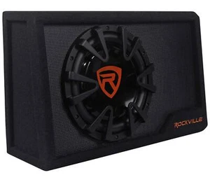 Rockville RWS10CA Slim 1000 Watt 10" Amplified Powered Car Subwoofer Enclosure - Picture 1 of 6