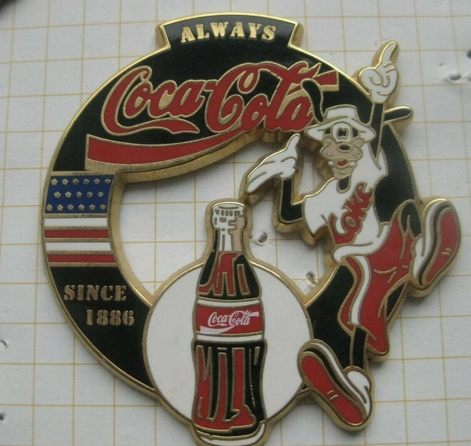 GOOFY / COCA-COLA / BOTTLE / MICKEY MOUSE DISNEY...... LE / Comic-Pin (226h) - Bild 1 von 1
