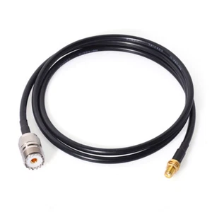 UHF SO-239 Female to SMA Adapter Cable RG58 100cm for Handheld Ham Two Way Radio - Afbeelding 1 van 4