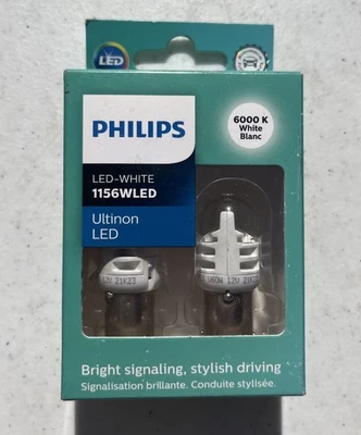 Philips Ultinon LED 795X BA15S Blanco 6000K Dos Bombillas Repuesto Lámpara Stock Fit Foto 1 de 2
