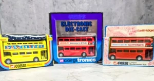Routemaster Bus Konvolut x 3 - Disneyland Selfridges Corgi Tronics - Originalverpackt - Bild 1 von 22