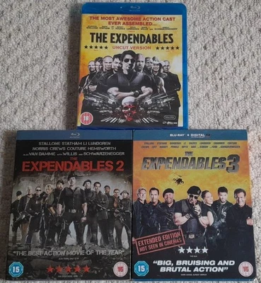 THE EXPENDABLES TRILOGY BLU-RAY COLLECTION NEW & SEALED SYLVESTER STALLONE  - Image 1 of 2