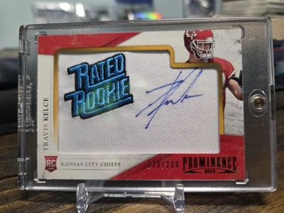 2013 Prominence Travis Kelce Rated Rookie Patch Auto RPA /200 SP 🔥 Chiefs RARE  - Image 1 of 4