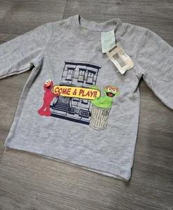 Camiseta De Colección Años 90 Plaza Sésamo Niño Manga Larga Talla 24M RARA NUEVA CON ETIQUETAS - Imagen 1 de 8