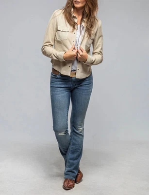 Stone color Suede Leather Shirt Jacket for Women Size XS S M L XL XXL 3XL - Image 1 of 4