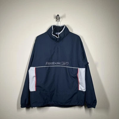 Men’s Y2K Reebok Spellout 1/4 Zip Track Jacket Size XL - Image 1 of 4