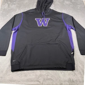Washington Huskies Sudadera con Capucha Para Hombres XXL Negra Nike Calce Térmico Pullover Sudadera - Imagen 1 de 8