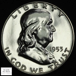 1953 Proof Franklin Silver Half Dollar 50C (Choice Brilliant Proof) - Picture 1 of 5