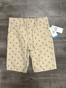 NWT PENGUIN Boy’s Khaki Animal Logo shorts size 6 - Picture 1 of 11