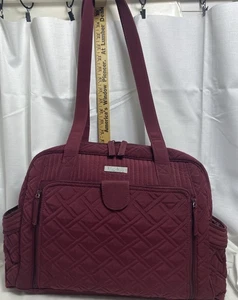 Retired Large VERA BRADLEY Make A Change Baby Diaper Bag Raisin-B2 - Picture 1 of 9