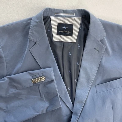 TAILORBYRD Blazer Mens size 46R Sport Coat Casual Jacket Suit Blue Preppy Office - image 1 of 4
