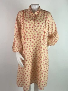 Victoria Dunn Size Medium Floral 100% Cotton Dress Lined Pockets - Picture 1 of 10
