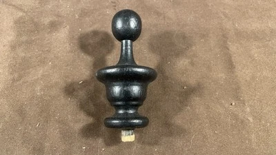 Antiguo remate de reloj de madera torneado con pátina original muebles armario espejo Foto 1 de 4