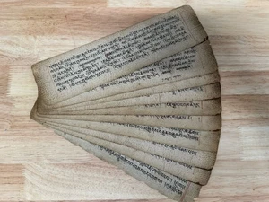 ANTIKE MONGOLISCHE TIBETISCHE BUDDHISTISCHE HANDSCHRIFT BLÄTTER 10 STCK. - Bild 1 von 4