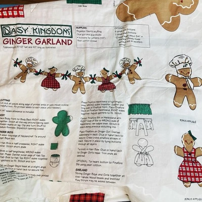 Daisy Kingdom Ginger Garland Fabric Panel Sewing Kit Holidays Christmas - Image 1 of 4