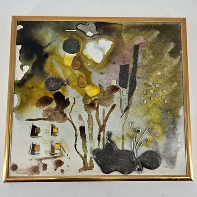 Signed Hand made MCM Mid Century Modern  Italy Tile Wall Plaque decor - Image 1 of 4