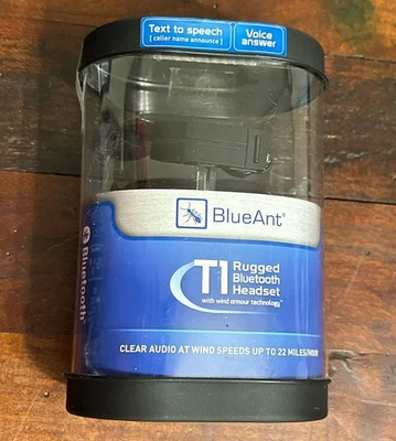 BlueAnt T1 Rugged Bluetooth Headset Voice-Commands music contact caller ID - Image 1 of 4