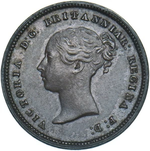 1852 Half Farthing - Victoria British Copper Coin - sehr schön - Bild 1 von 2