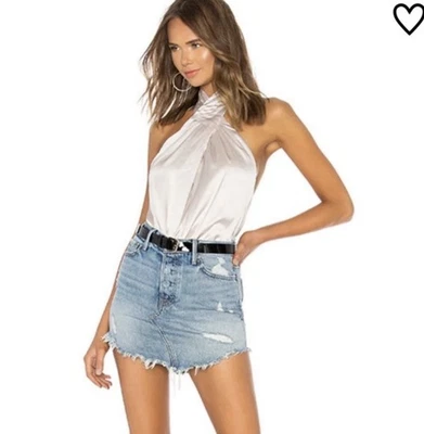 Super down• amerie pleated halter top• Large - Image 1 of 4