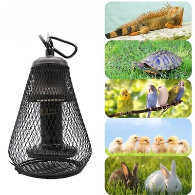Heizlicht +Schutzkorb Terrarium Aquarium Wärmelampe Reptilien Strahler UVA UVB - Bild 1 von 4