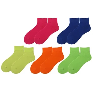 5 Pairs of Cotton Socks Pure Colored Socks Cotton for Women Women Socks - Picture 1 of 12