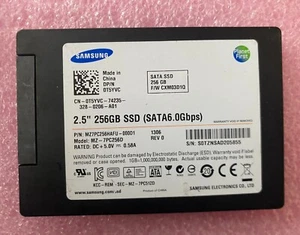 Samsung 256GB MZ-7PC256D MZ7PC256HAFU-000D1 SATA 2.5" Solid State Drive - Picture 1 of 2
