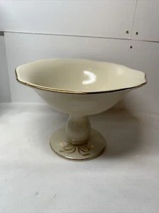 Vintage Teleflora Kompott Schale Goldbänder Süßigkeiten ~ Schmuck ~ Blumen Schale - Bild 1 von 12