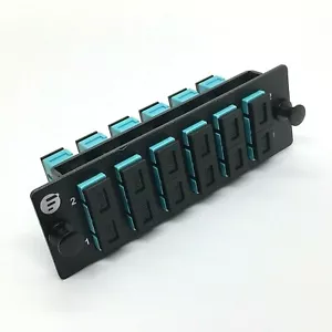 Fiber Optic Adapter Panel with 6 SC Duplex Adapters - FS Product ID: 51284 - Picture 1 of 5