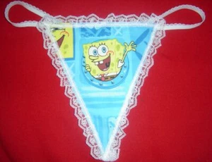 Damen SPONGEBOB QUADRATISCHE PANTS String Tanga Höschen Unterwäsche - Bild 1 von 1