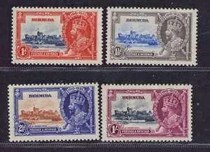 British Colonies - BERMUDA 1935 Sc# 100-103 MH Owners Mark On Back Of Ea. - Picture 1 of 5