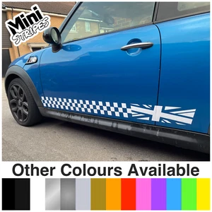 MINI UNION JACK SIDE STRIPES GRAPHICS FITS R56 F56 COOPER COUNTRYMAN CLUBMAN - Picture 1 of 7