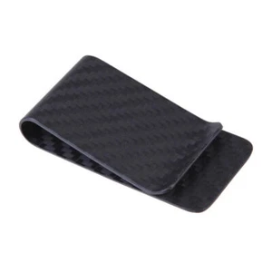 Real Carbon Fiber Money Clip Glossy / Matte ID Card Cash Wallet Holder - Picture 1 of 7