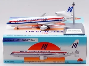 INFLIGHT 1:200 Rich International Airways Lockheed L-1011 Diecast Model N302MB - Picture 1 of 14