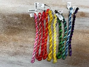 Tuscan Rose hand dyed Perle cotton thread SIZE 8 - 10 skeins 20 yards each Lot V - Picture 1 of 3