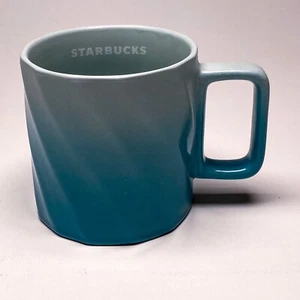 Starbucks 2020 Blue Ombre 14 Oz. Ceramic Mug Aqua Dove Baby Blue Coffee Cup - Picture 1 of 9