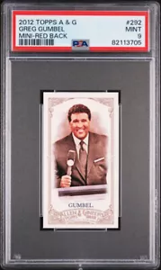 GREG GUMBEL 2012 TOPPS ALLEN GINTER MINI BASEBALL BACK /25 PSA 9 MINT POP 1 MG - Picture 1 of 1
