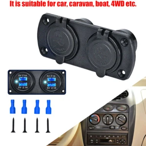 Cargador Doble USB 4.2A X 2 Toma de corriente Montaje empotrado Coche Barco Uso Negro CS - Imagen 1 de 7