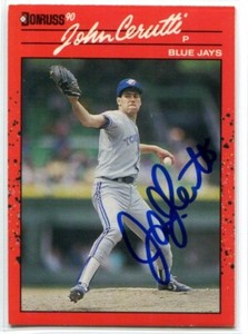 JOHN CERUTTI Signed 1990 Donruss Baseball Authentic AUTOGRAPH #645 dec.2004