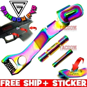 GHOST INC for GLOCK 42 43 43X 48 RAINBOW TRIGGER PINS + EXTENDED SLIDE RELEASE - Picture 1 of 6