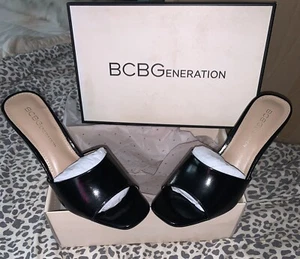 BCBGeneration Black Wedge Heels Size 5M/35 - Picture 1 of 8