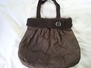 Bath and Body Works braune bauschige Nylon-Geldbörse mit Pullover Umschlagborte und Riemen - Bild 1 von 4