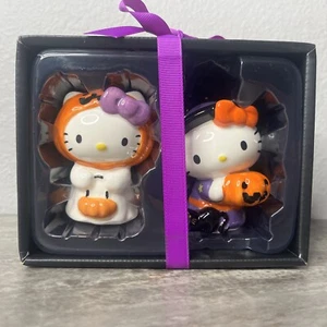 Hello Kitty Halloween Salz und Pfefferstreuer Kürbis & schwarze Katze Kostüm Sanrio - Bild 1 von 4