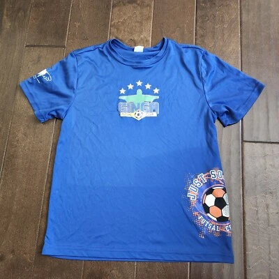 Camisa de fútbol azul Sport Tek Ginga club de fútbol sala para niños - talla M juvenil Foto 1 de 4