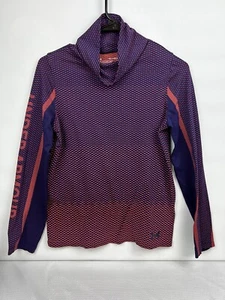 Under Armour Youth XLG Girls Heat Gear Turtle Neck Long Sleeved Logo Workout/Run - Picture 1 of 3